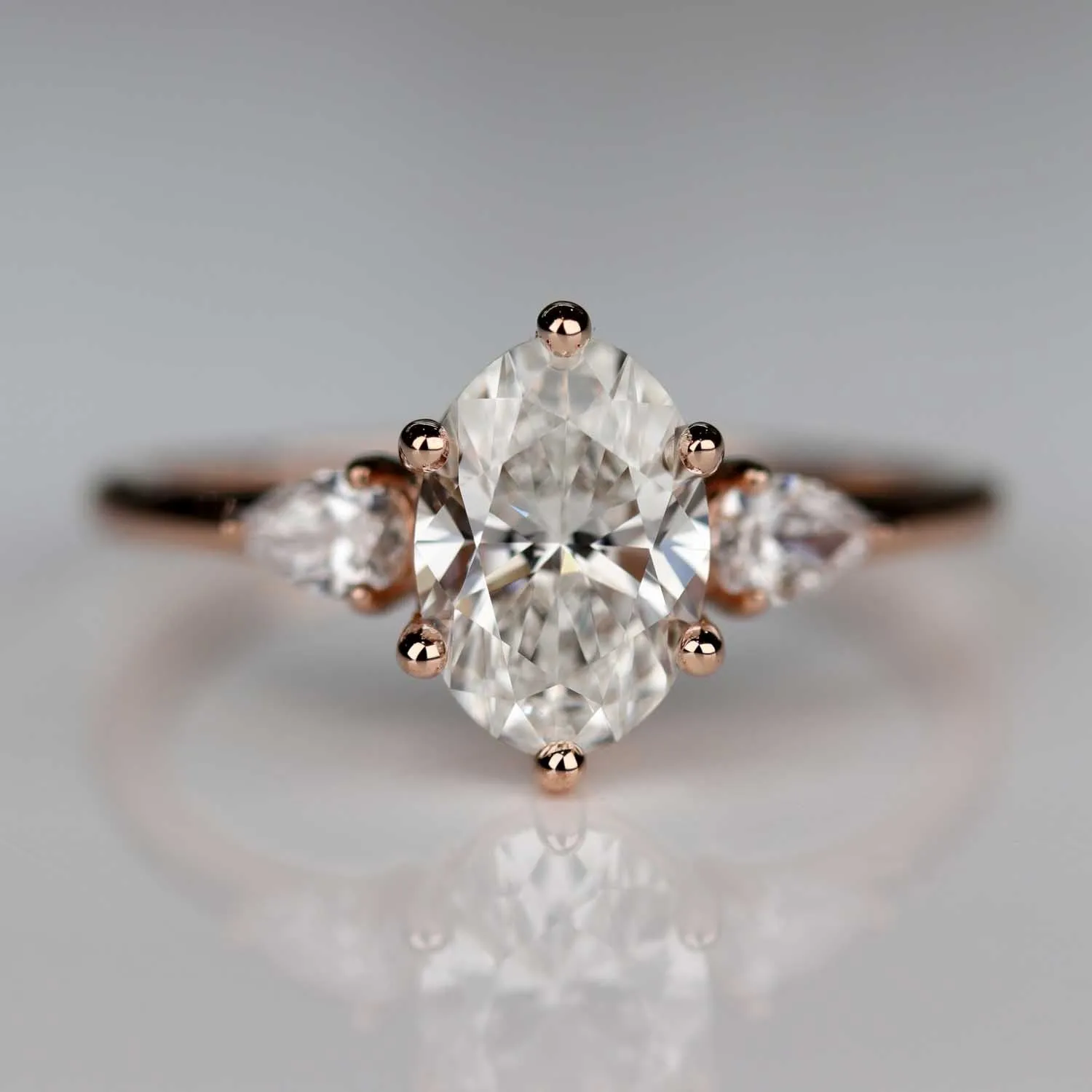 1.2ct Recycled Natural Diamond Three Stone Engagement Ring