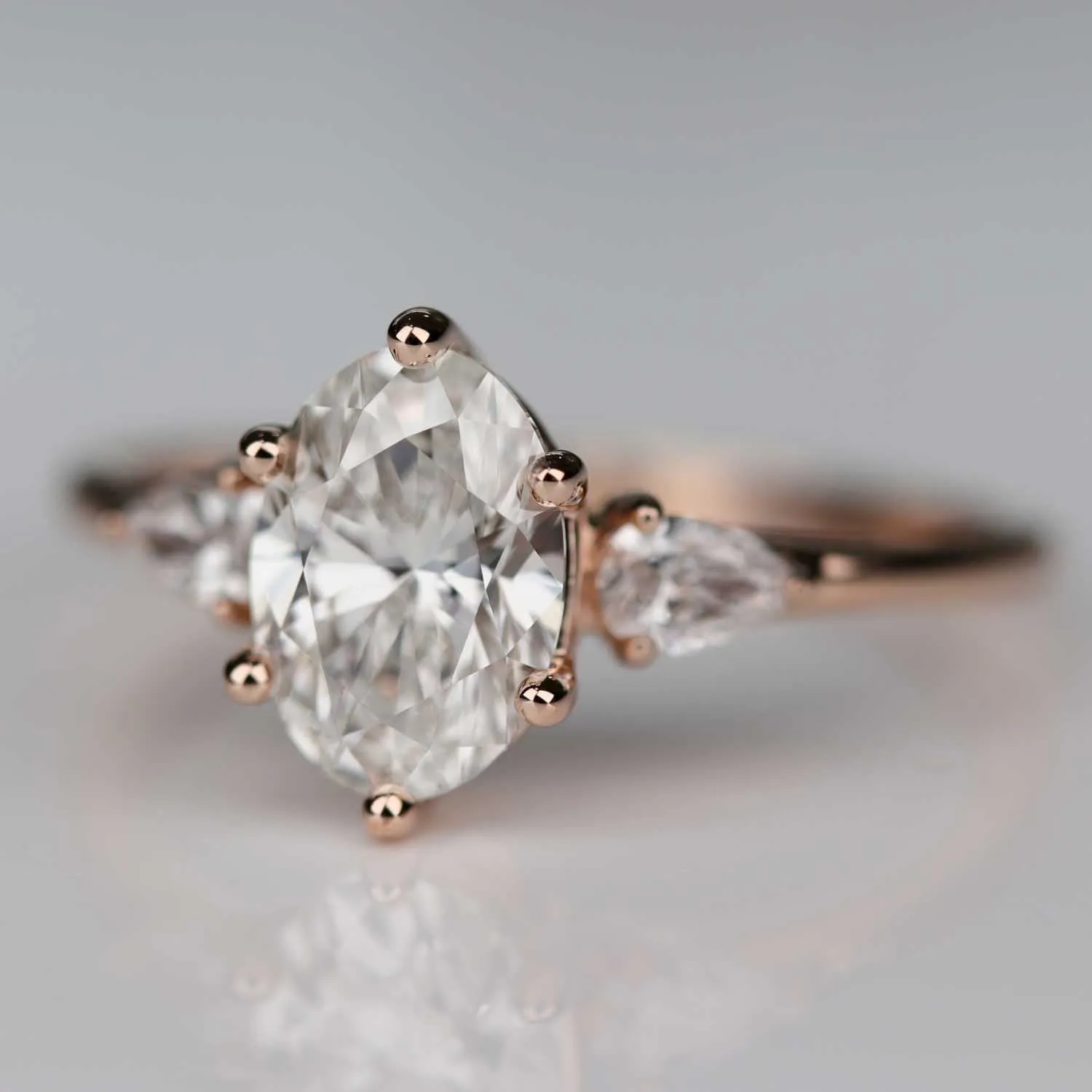 1.2ct Recycled Natural Diamond Three Stone Engagement Ring