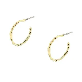 1928 Jewelry Gold Small Twisted Hoops Earrings