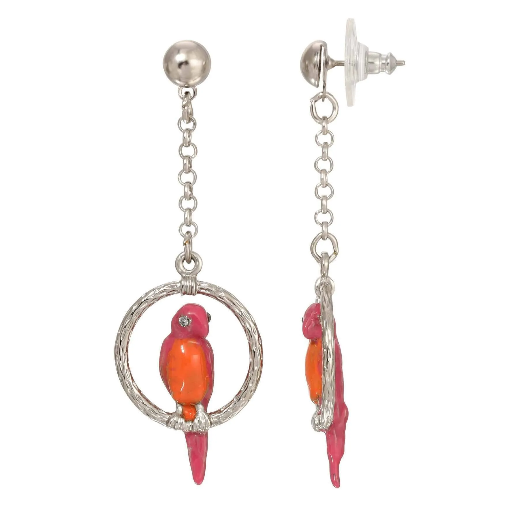 1928 Jewelry Neotropic Exotic Parrot Post Drop Earrings