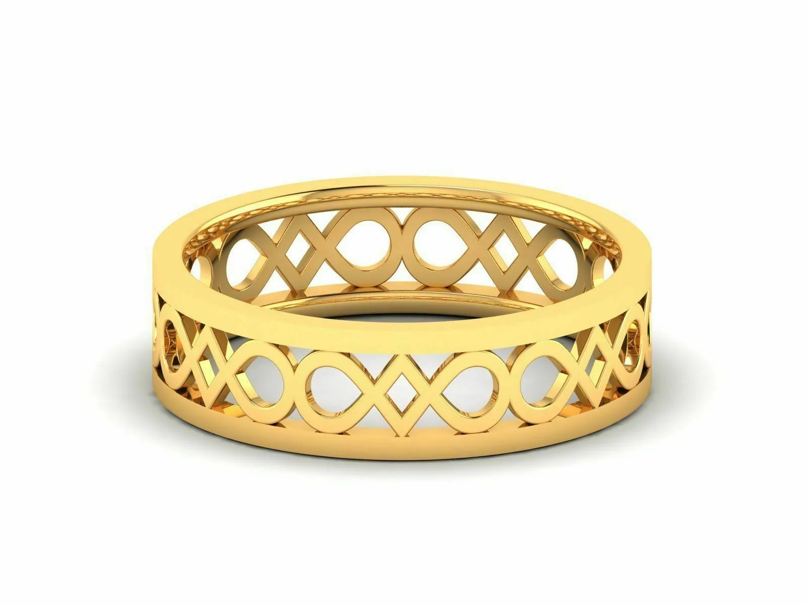 22k Ring Solid Yellow Gold Ladies Jewelry Modern Geometric Pattern CGR9