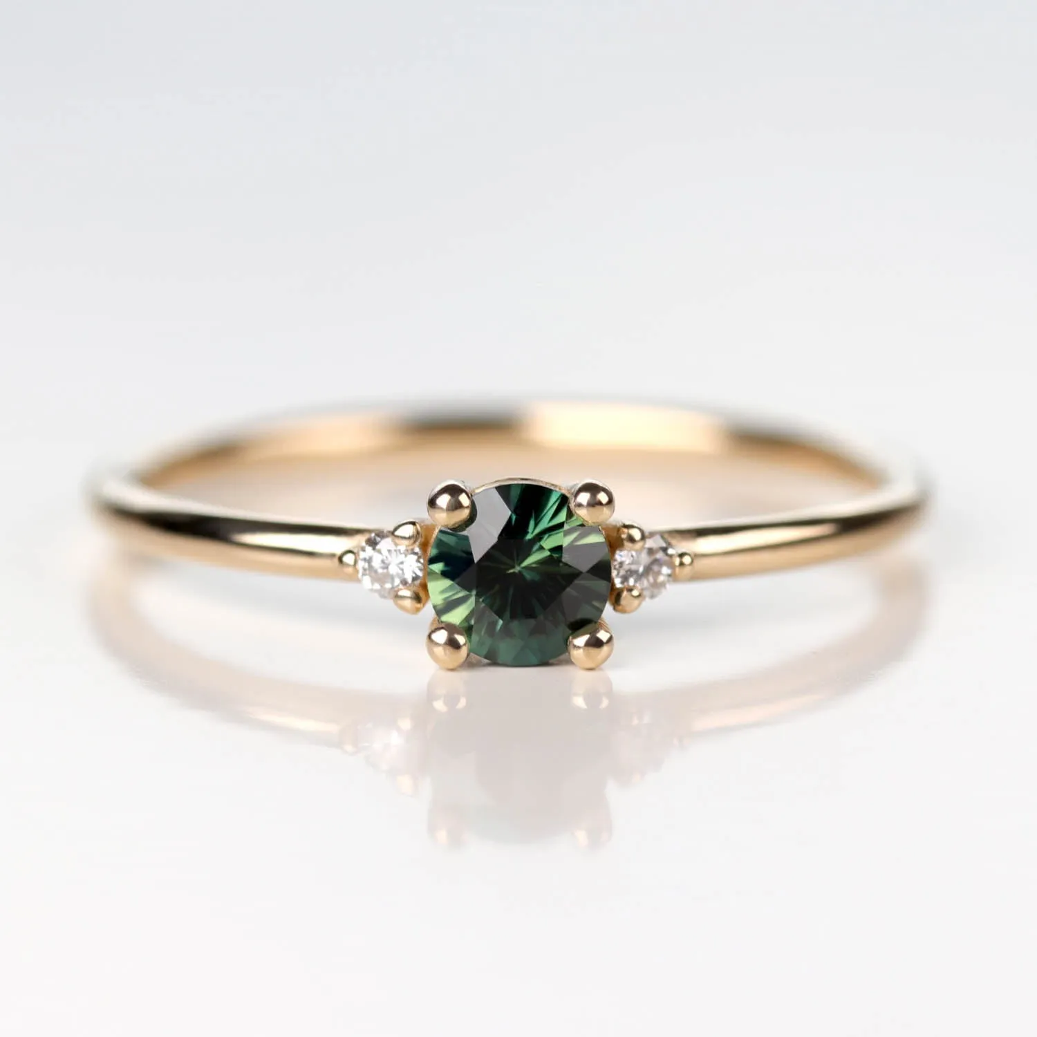 4mm Low-base Three Stone Stacking Ring 