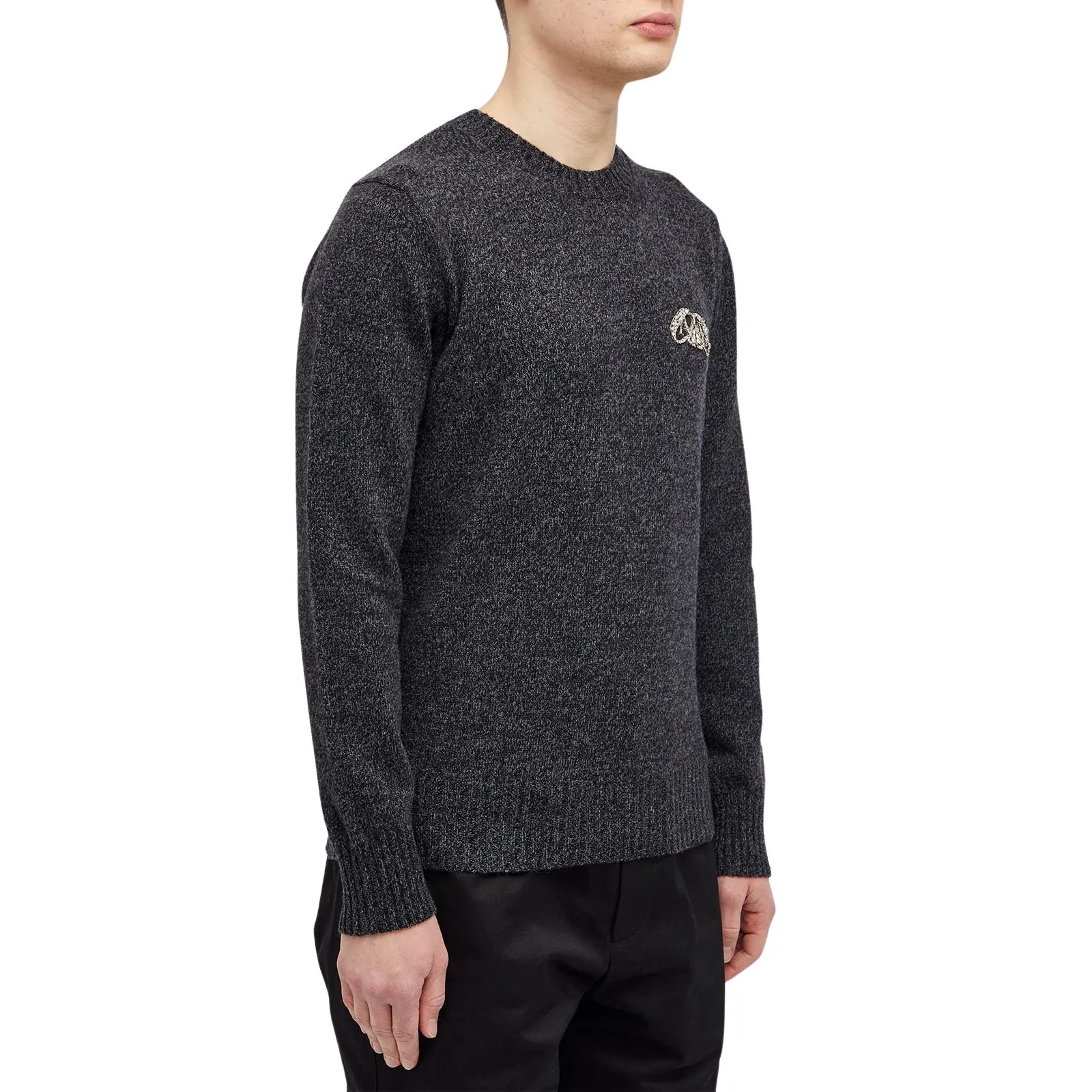 alexander mcqueen  |Crew Neck Unisex Wool Cashmere Blended Fabrics Street Style