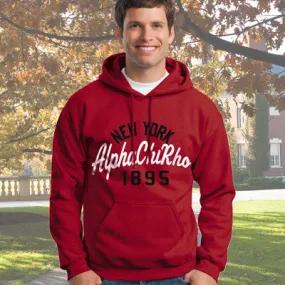 Alpha Chi Rho State and Date Printed Hoody - Gildan 18500 - CAD