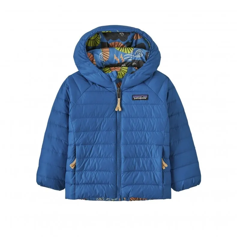 Baby Patagonia Reversible Down Sweater Hoody (Forces of Nature: Vessel Blue)