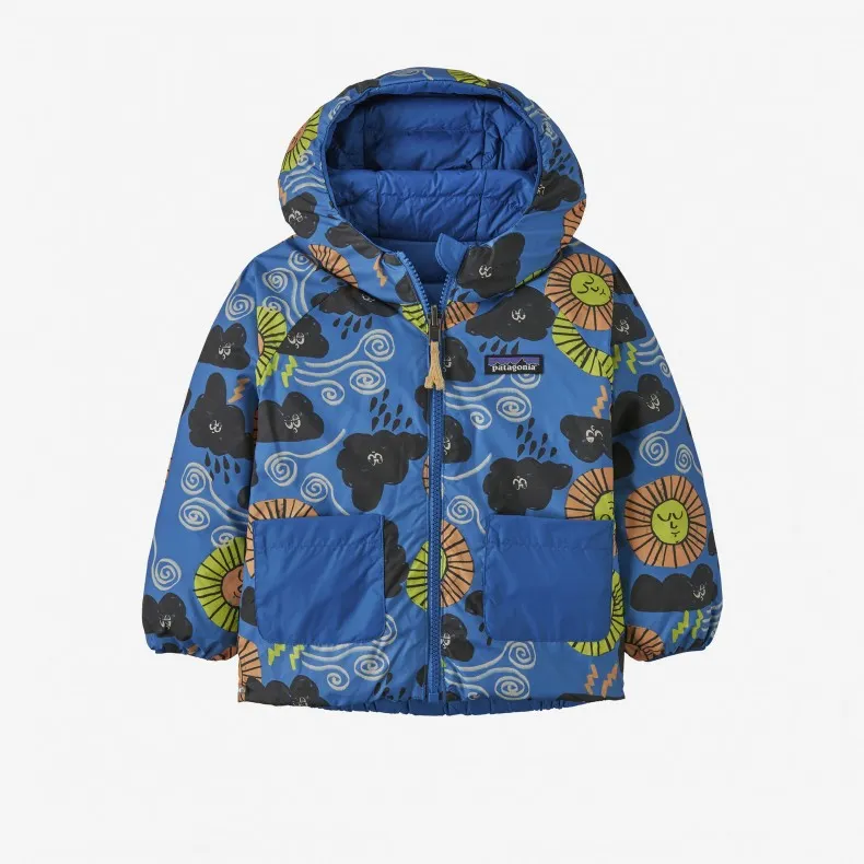 Baby Patagonia Reversible Down Sweater Hoody (Forces of Nature: Vessel Blue)