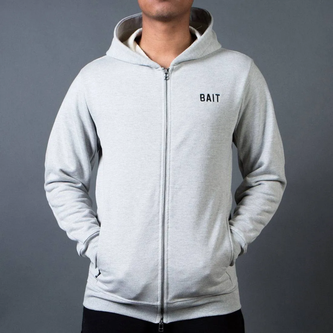 BAIT Men French Terry Hoody - Made In LA (gray / heather)