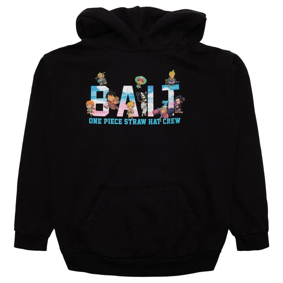 BAIT x One Piece x Upcycle LA Men Straw Hat BAIT Hoody (black)