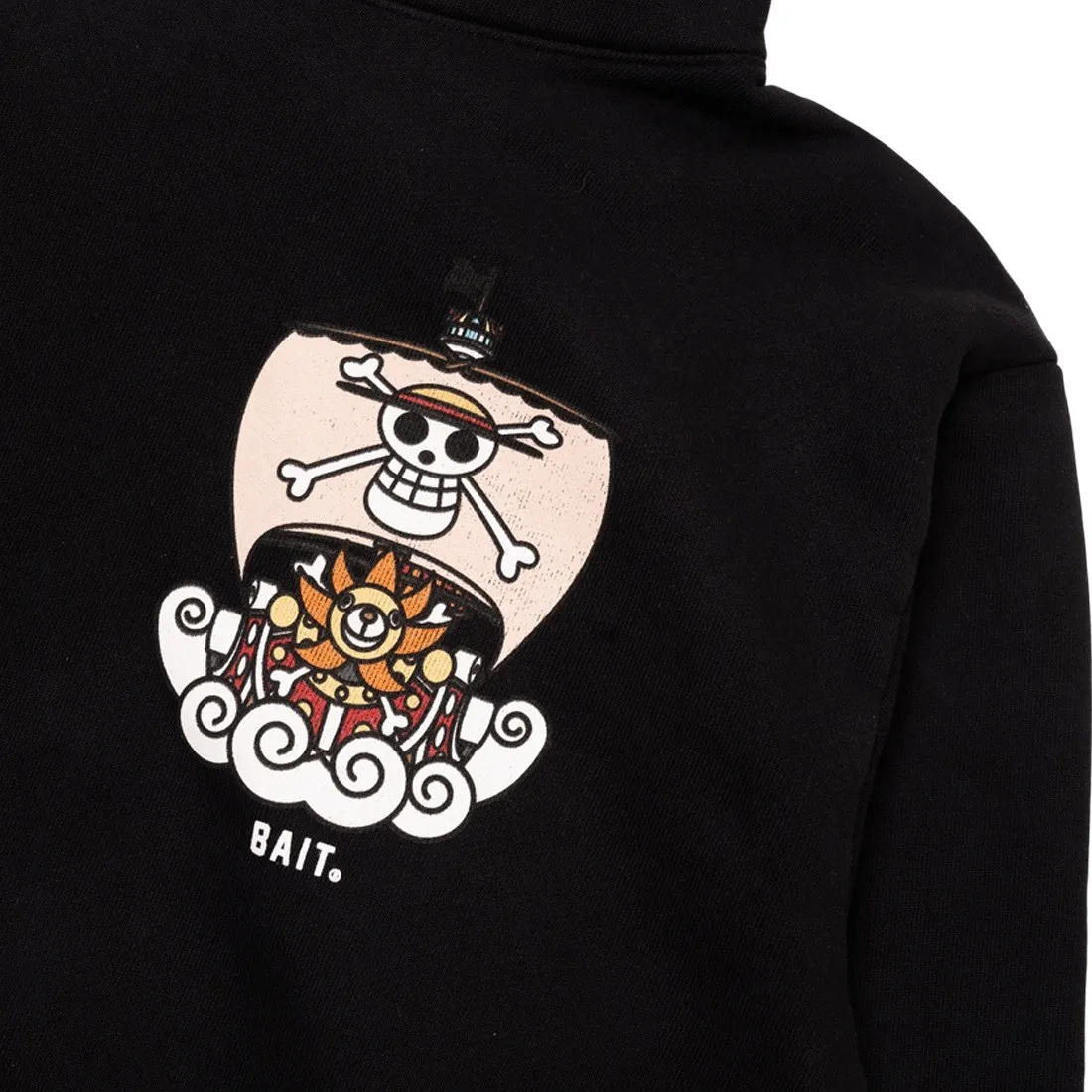 BAIT x One Piece x Upcycle LA Men Straw Hat Skulls Hoody (black)