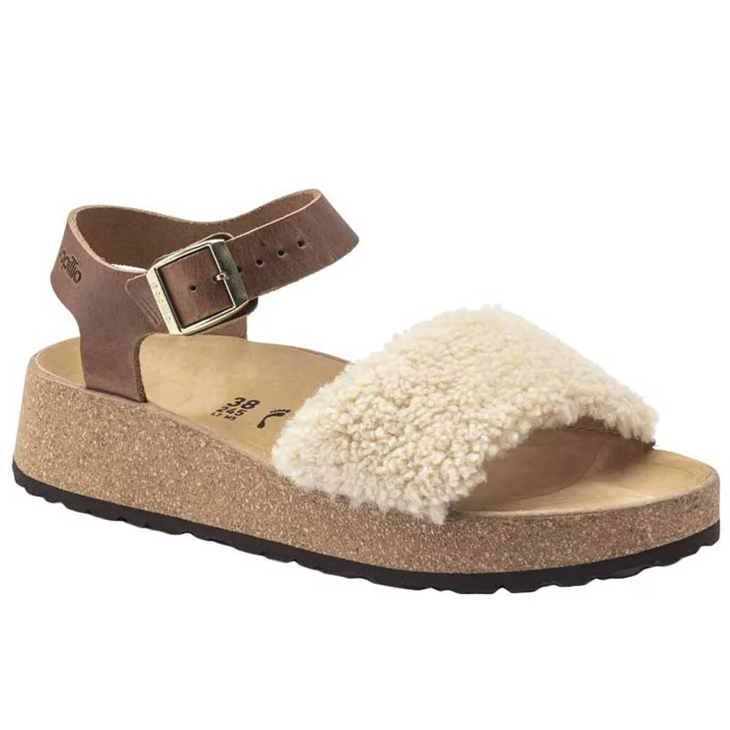 Birkenstock Glenda Platform Sandal Teddy Cognac/Eggshell (Women's)