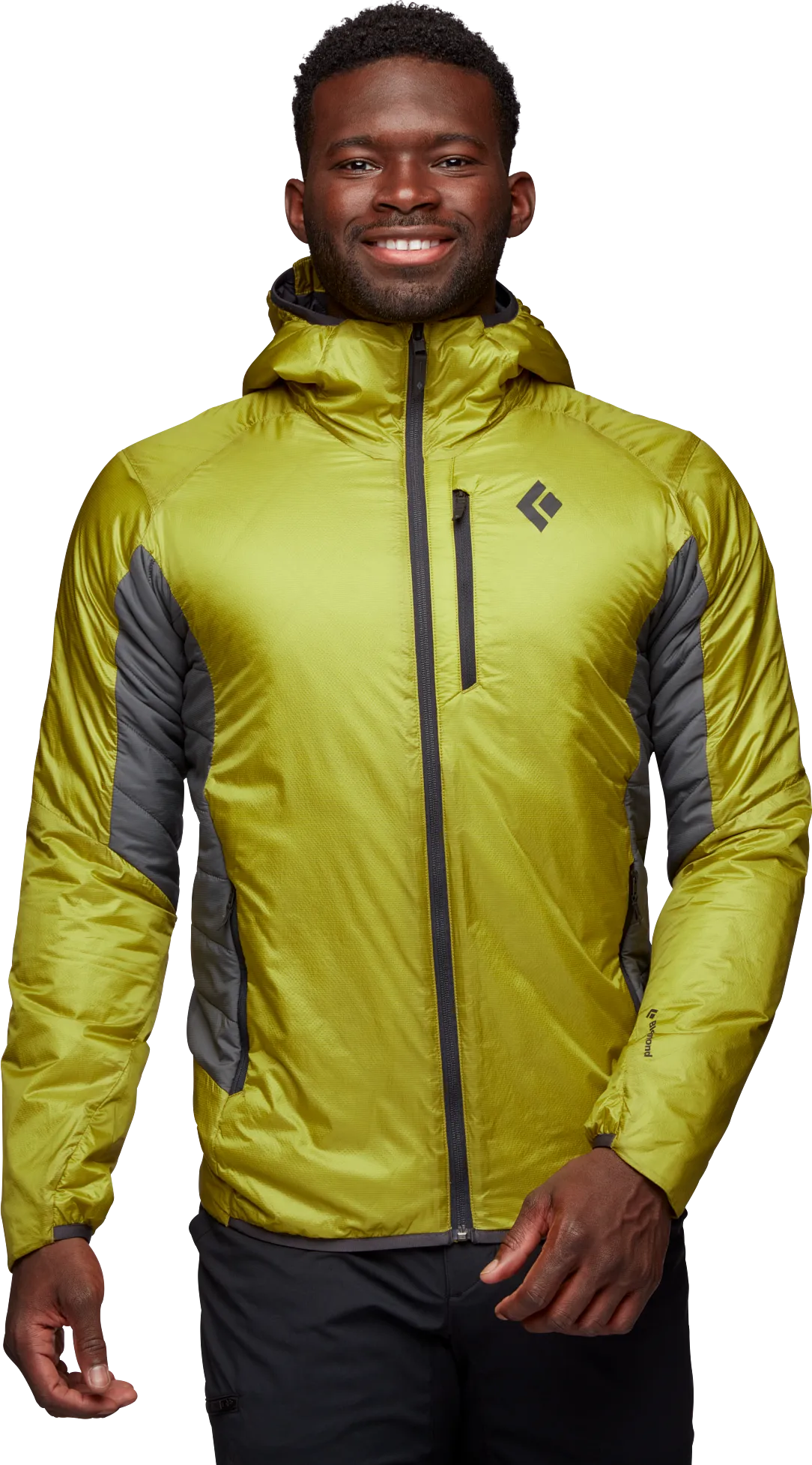 Black Diamond Men's Vision Hybrid Hoody Sulphur | Buy Black Diamond Men's Vision Hybrid Hoody Sulphur here | Outnorth