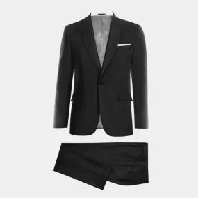 Black essential Tuxedo with handkerchief & wide lapel