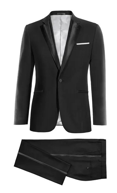 Black essential Tuxedo with pocket square &