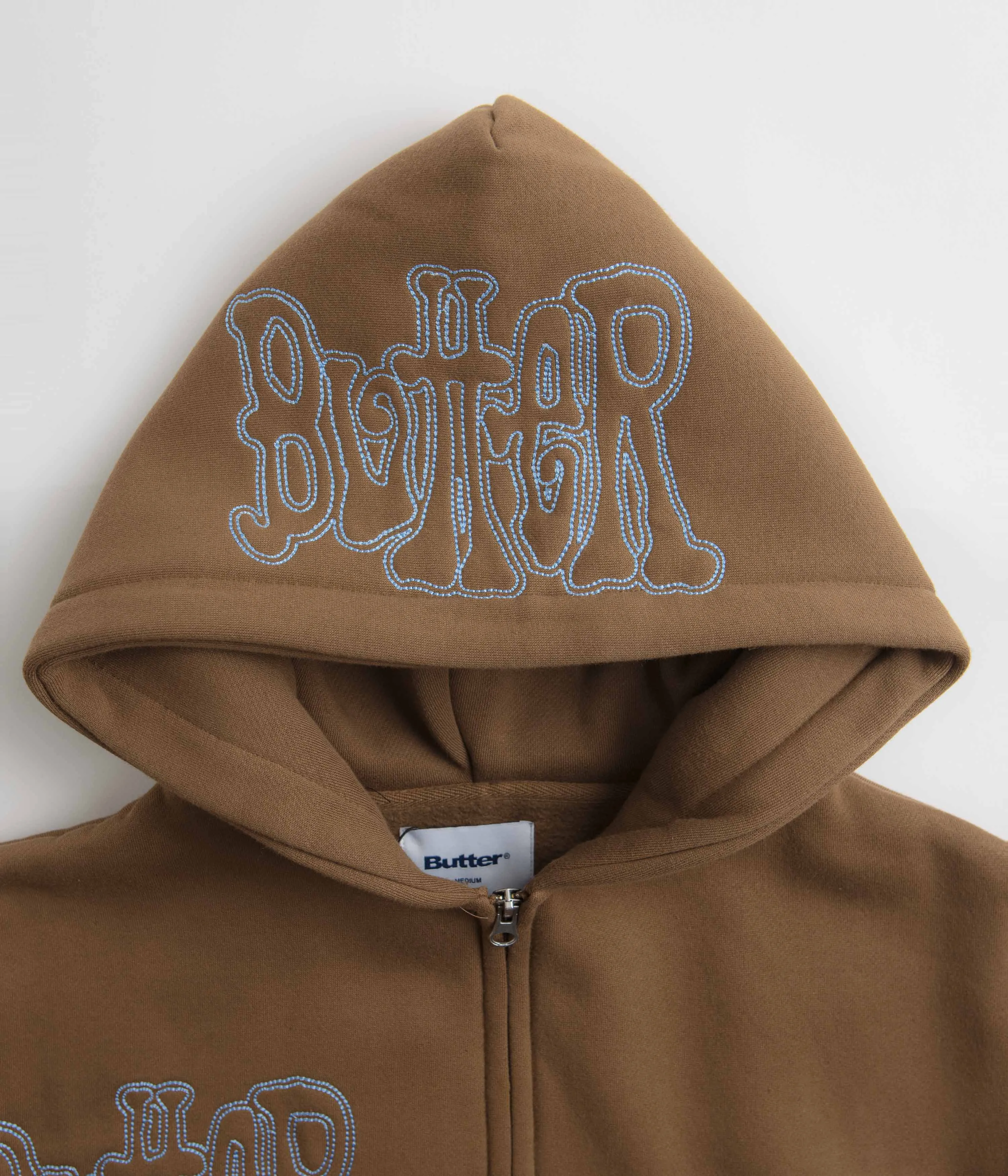 Butter Goods Tour Zip-Thru Hoodie - Chocolate