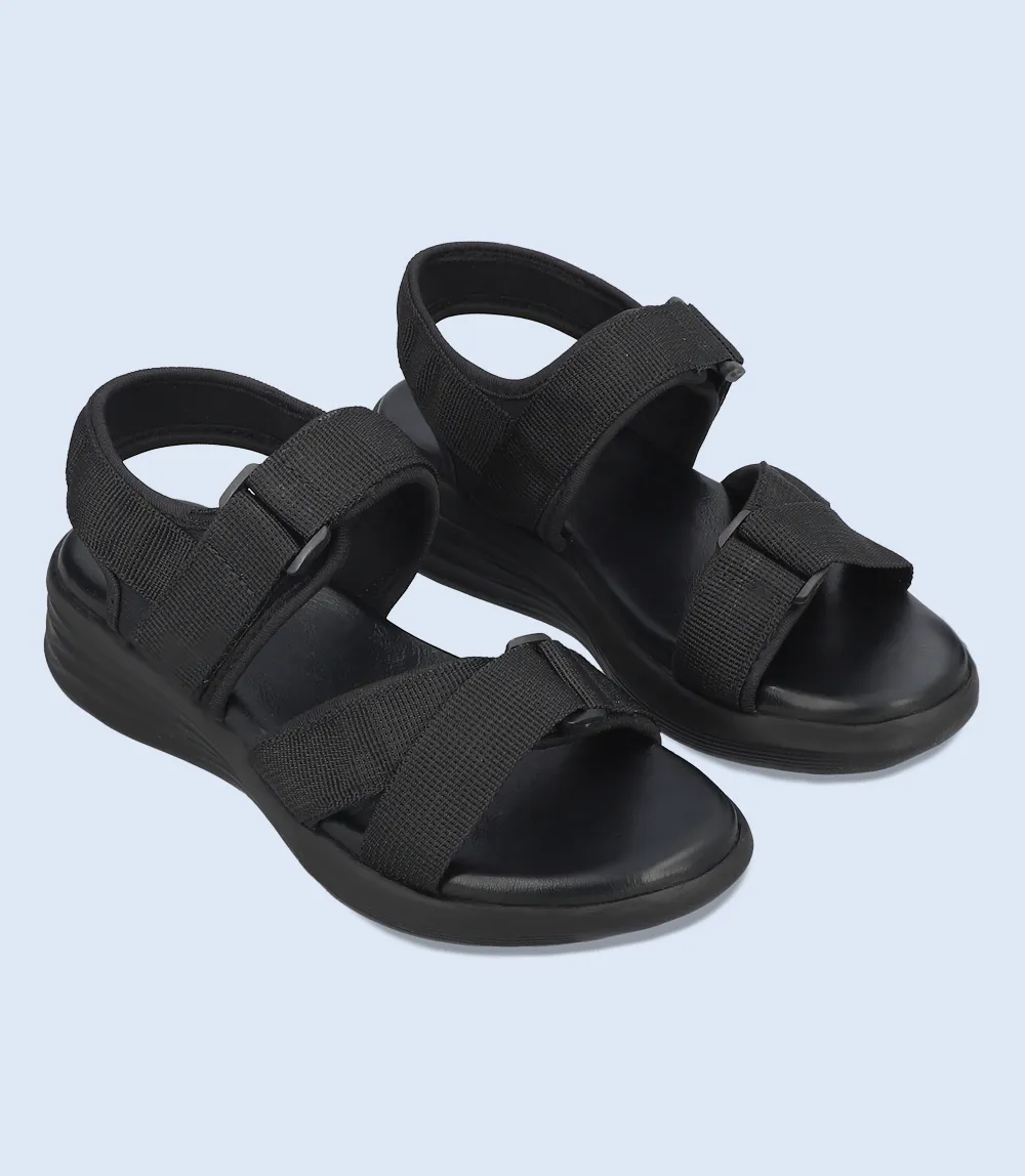 BW7661-BLACK-Women Comfort Sandal