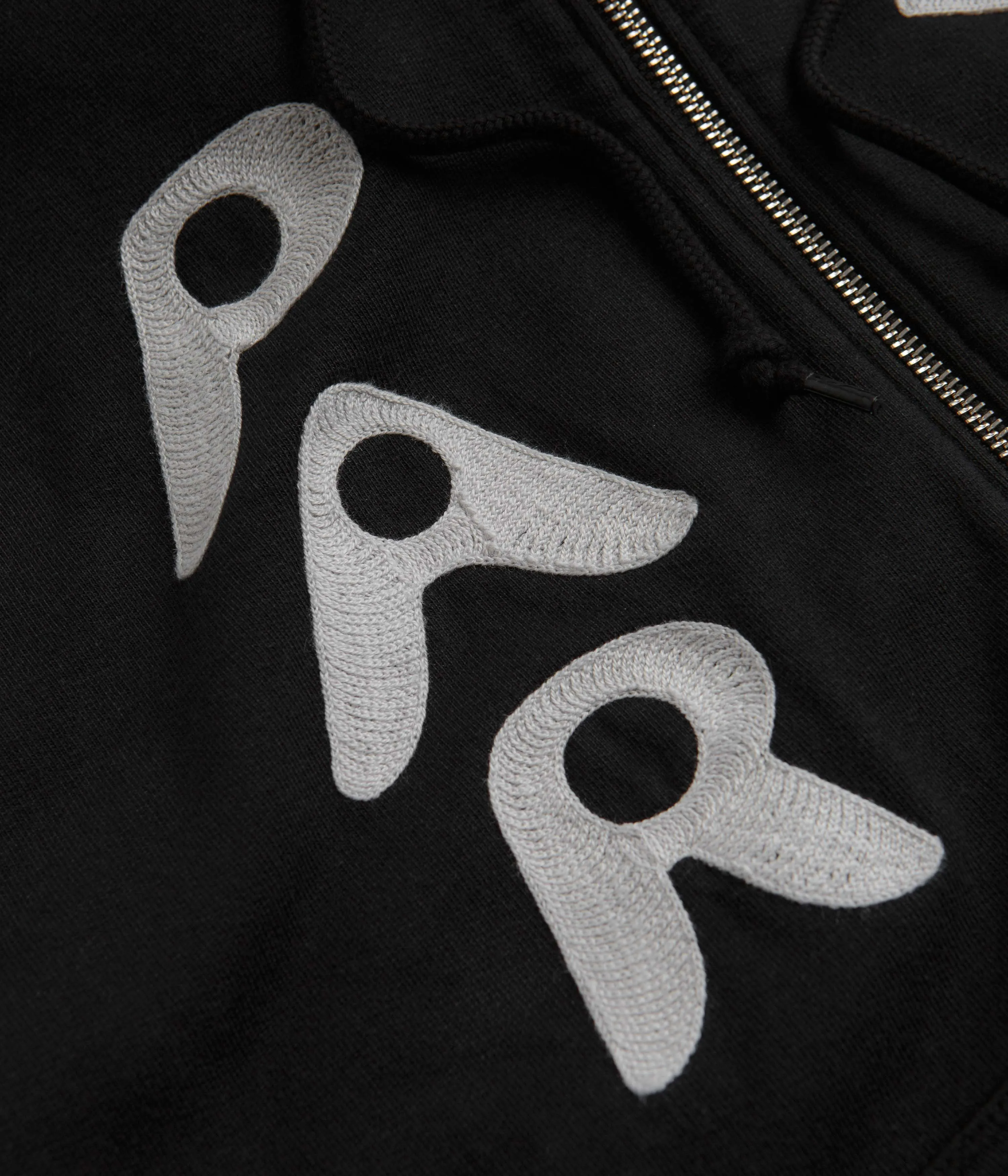 by Parra Zipped Pigeon Zip Hoodie - Black