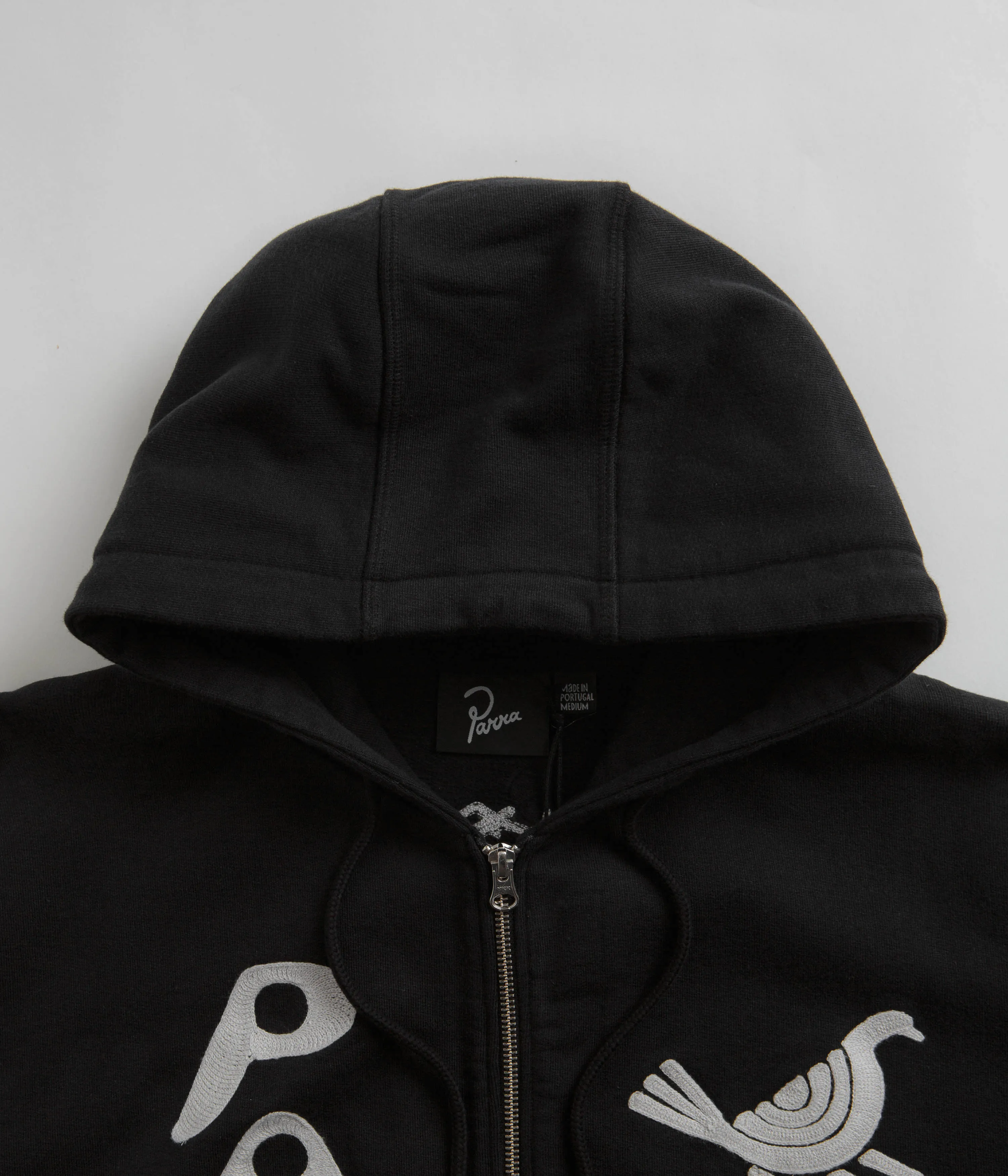 by Parra Zipped Pigeon Zip Hoodie - Black