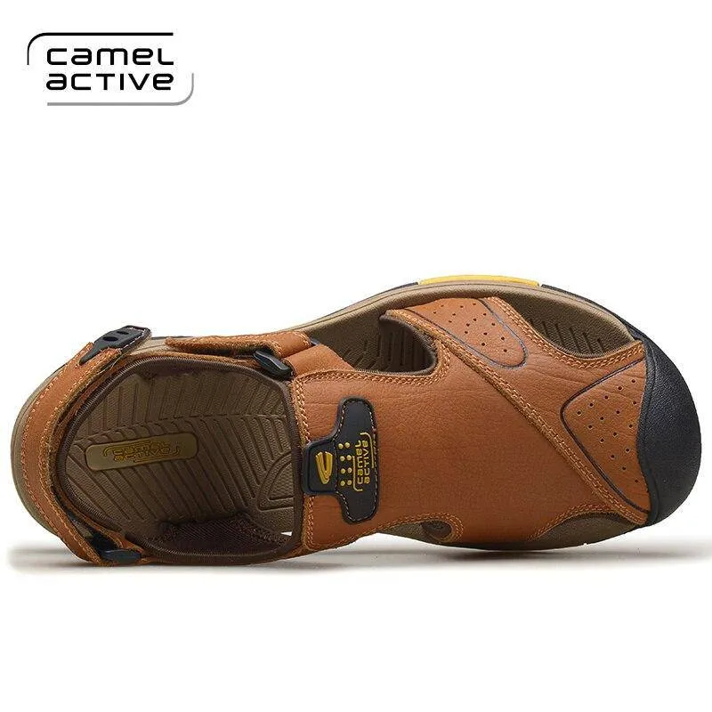 Camel Active Genuine Leather Quick-Drying Sandals Quality Casual Anti-Slippery Outdoor Beach Sandals X8039