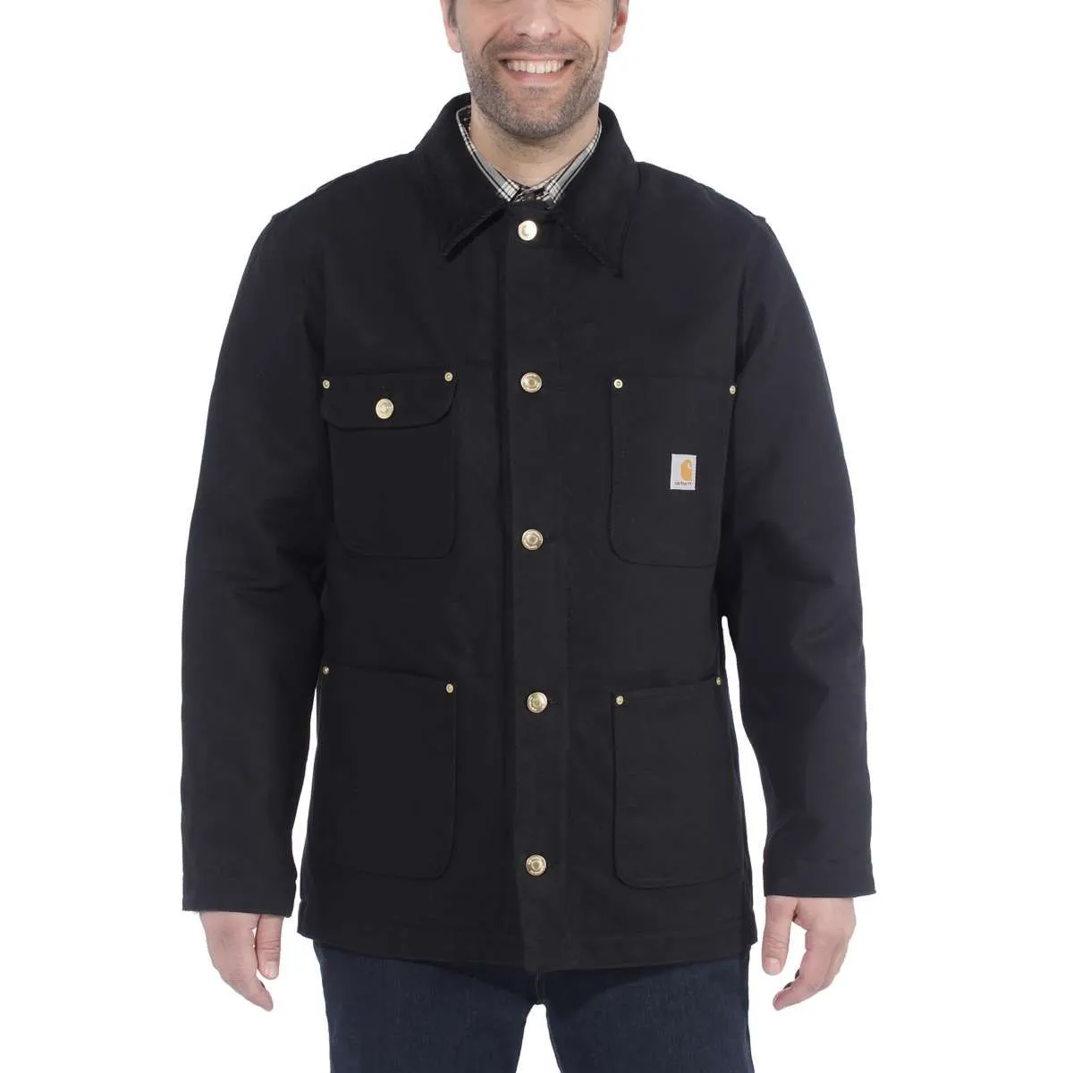 Carhartt 103825 Firm Duck Chore Coat - Black