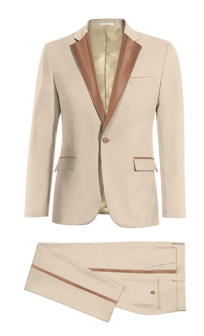 Champagne slim fit Tuxedo with