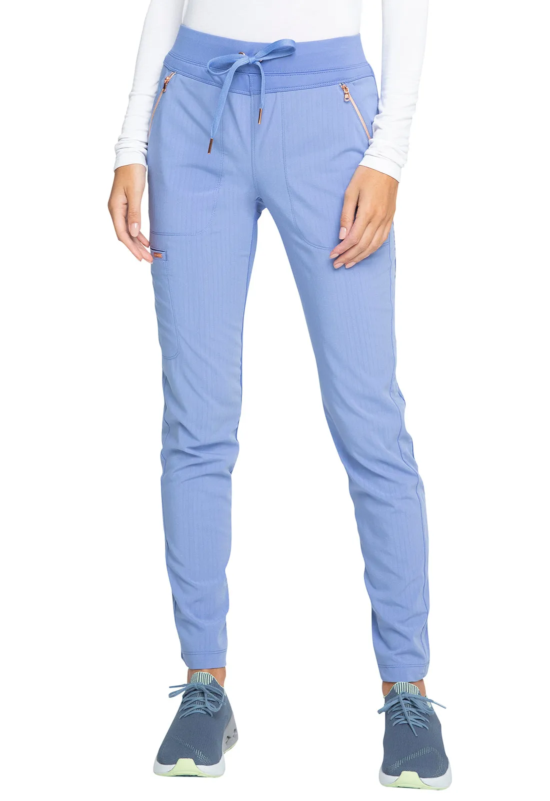 Cherokee Statement Mid Rise Tapered Leg Drawstring Pants