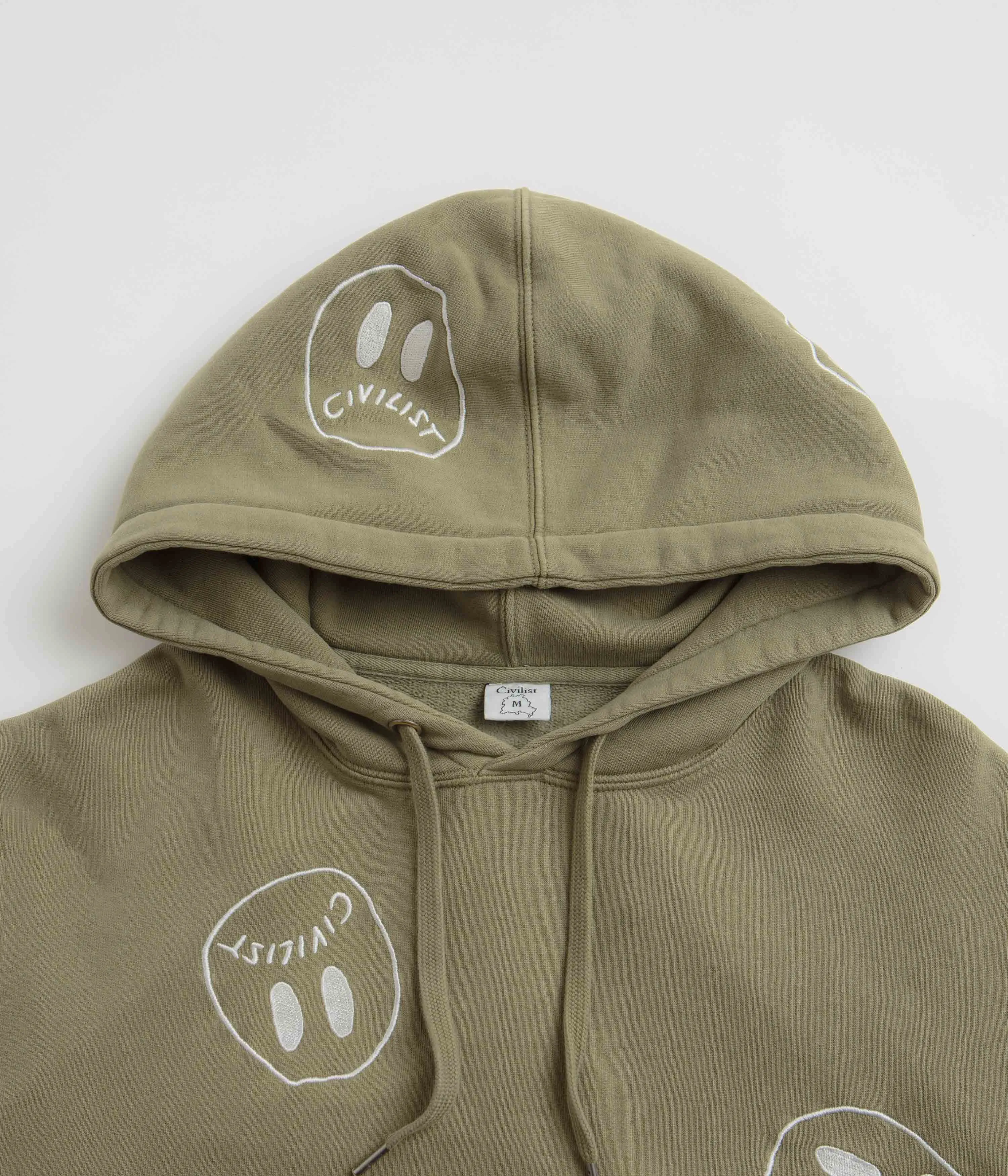 Civilist Allover Smiler Hoodie - Olive