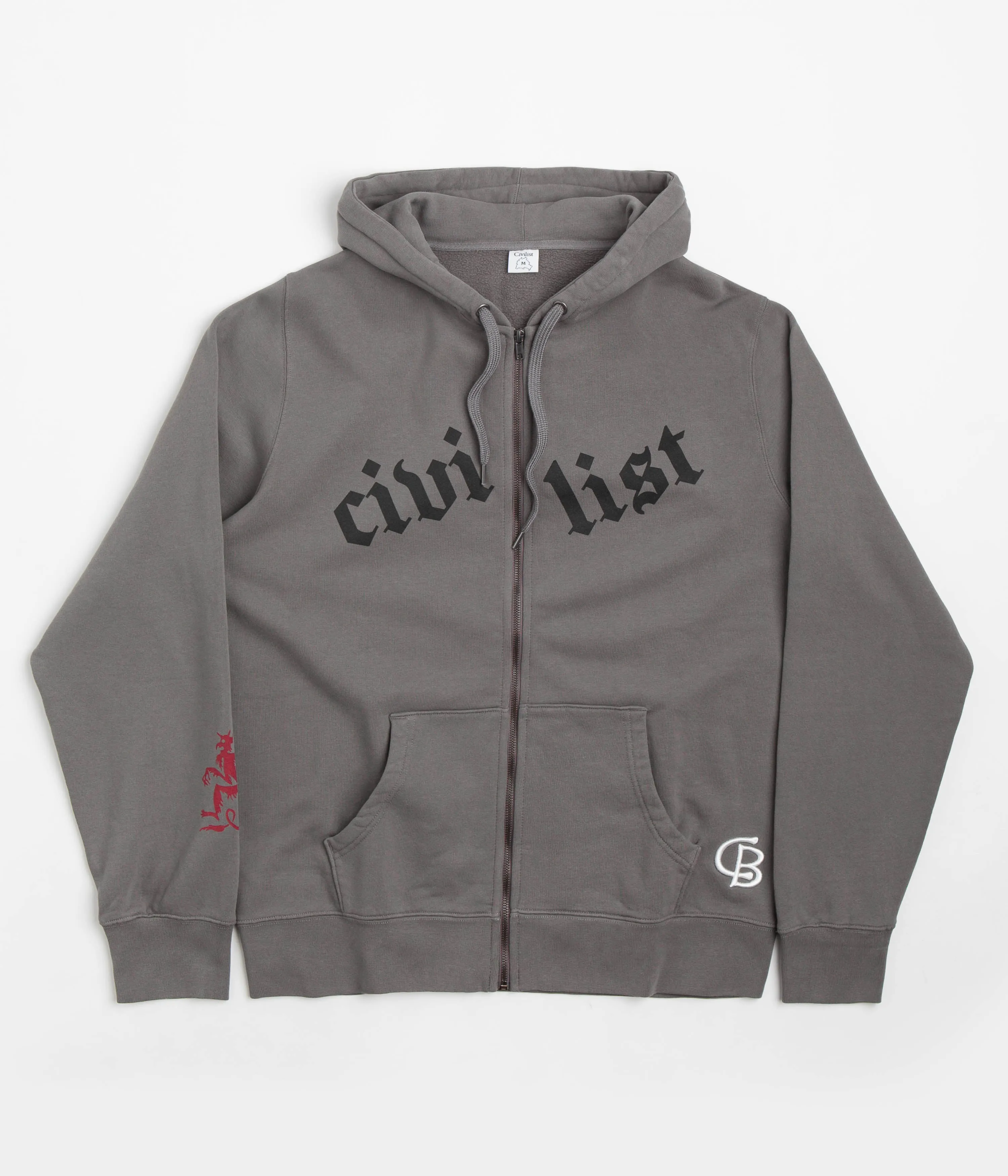 Civilist Degree Zip Hoodie - Charcoal