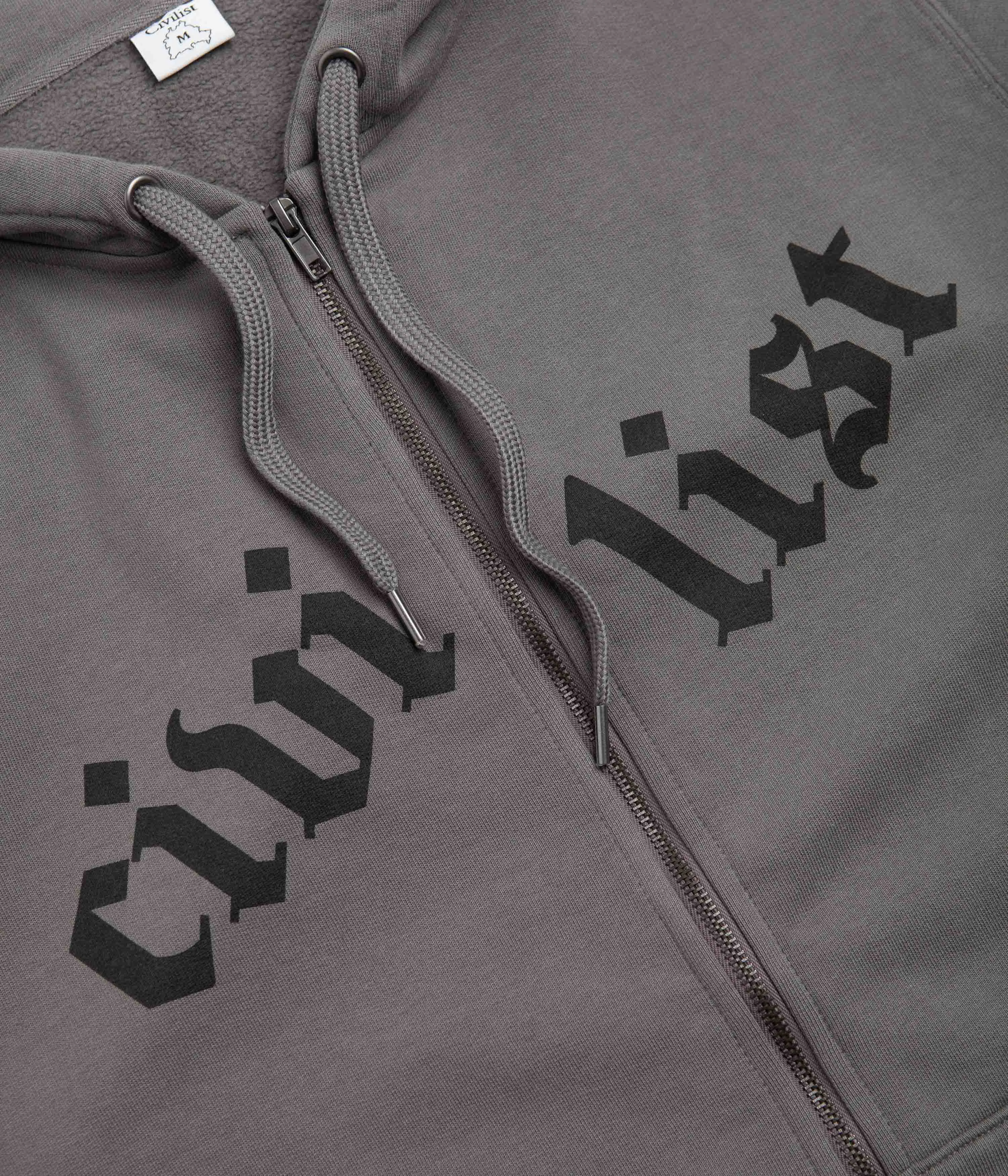 Civilist Degree Zip Hoodie - Charcoal