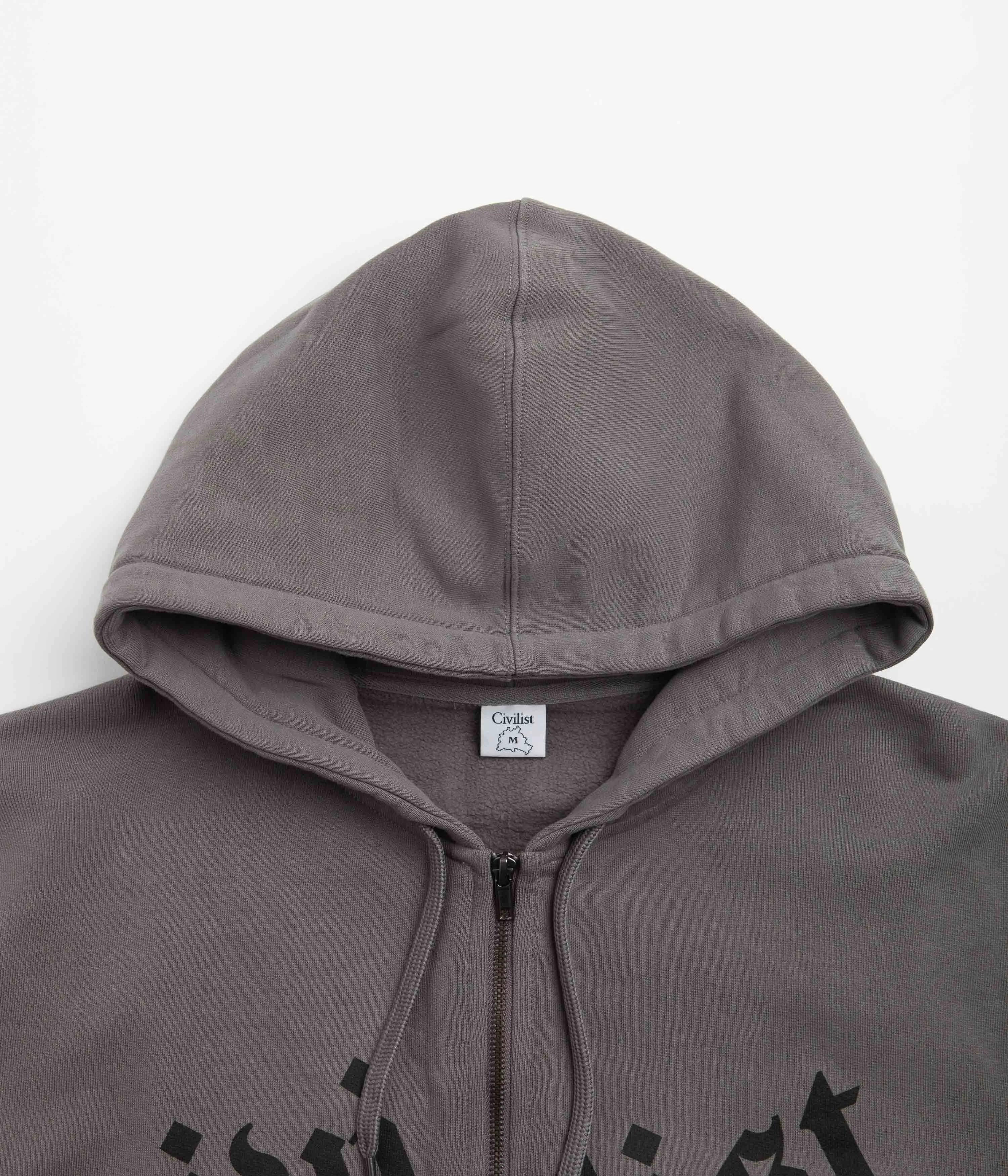 Civilist Degree Zip Hoodie - Charcoal