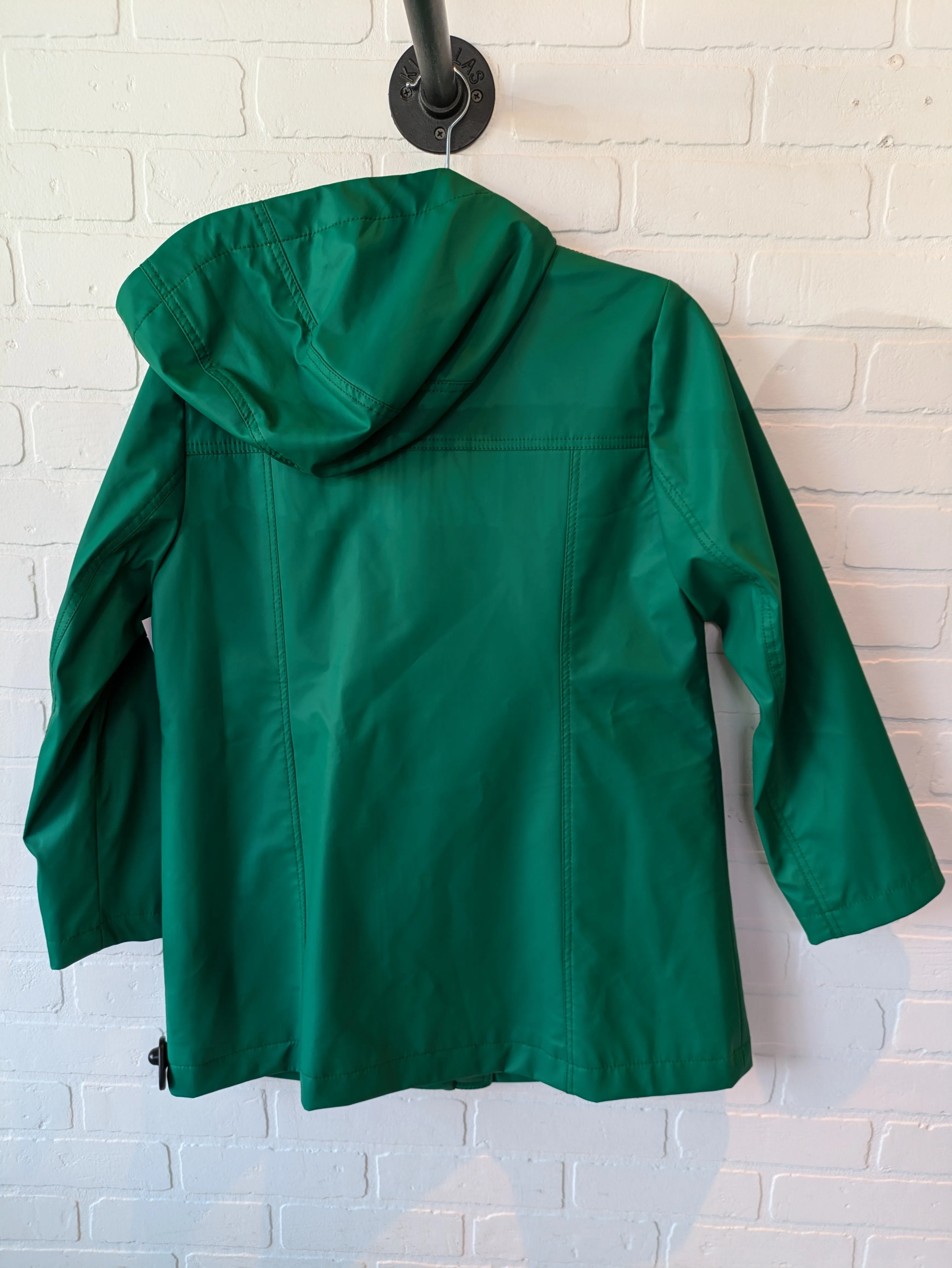 Coat Raincoat By Talbots In Green, Size: M