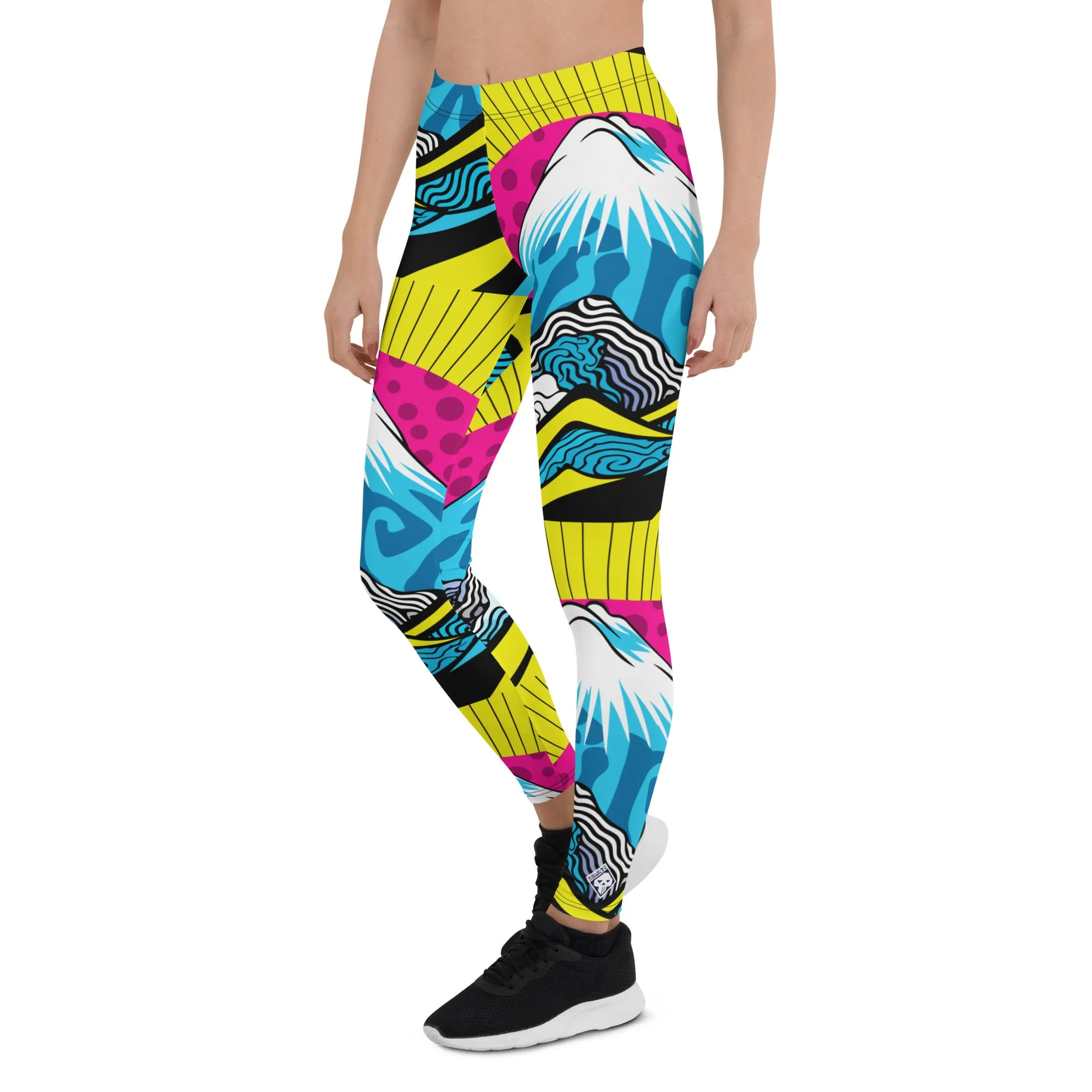 Colorful and Vibrant Roy Lichtenstein Mt Fuji Yoga Pants for Women 002