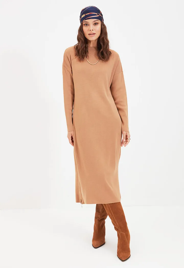 Crew Neck Knitted Dress