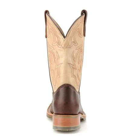 Double H Men's 11 Domestic Bison Wide Square Toe ICE Roper - Brown DH4305