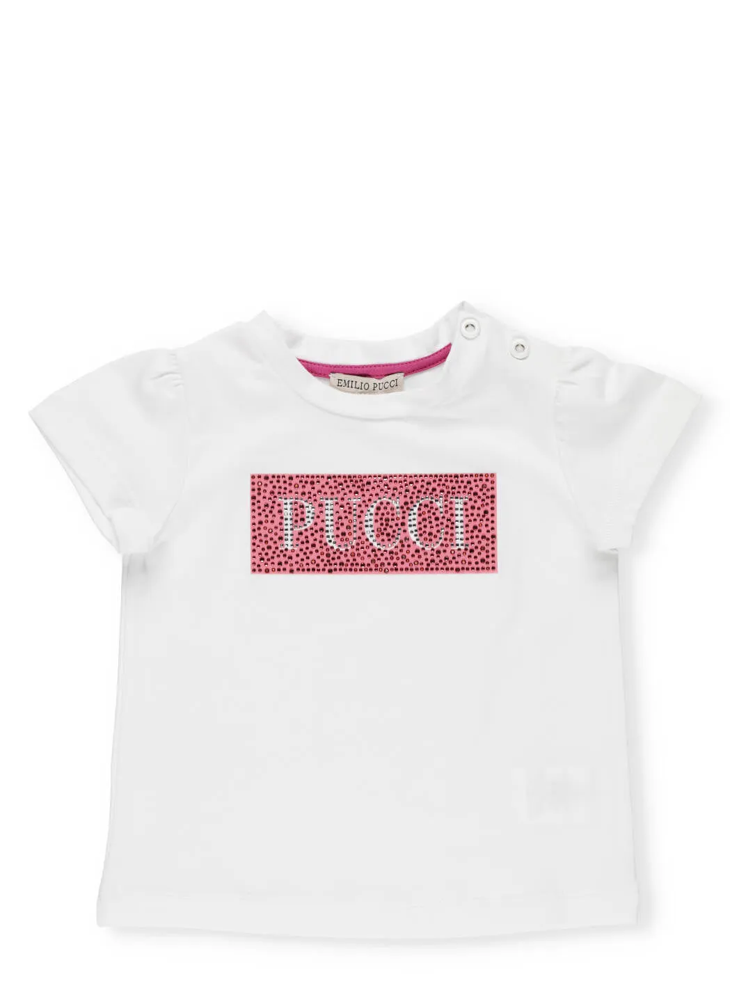 Emilio Pucci Junior Logo Detailed Embellished T-Shirt