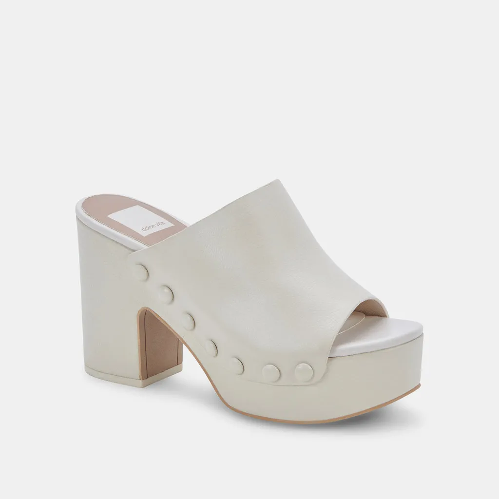 EMOL Heels Ivory Leather | Ivory Leather Chunky Heel Sandals– Dolce Vita 6836976779330