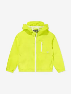 Emporio Armani Boys Hooded Zip Up Jacket in Green