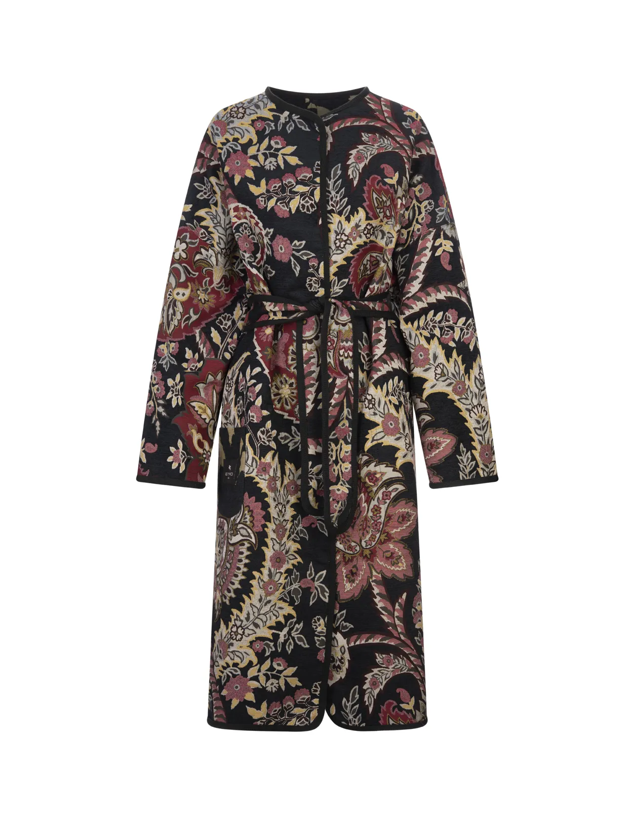 ETRO Multicoloured Jacquard Chenille Reversible Coat