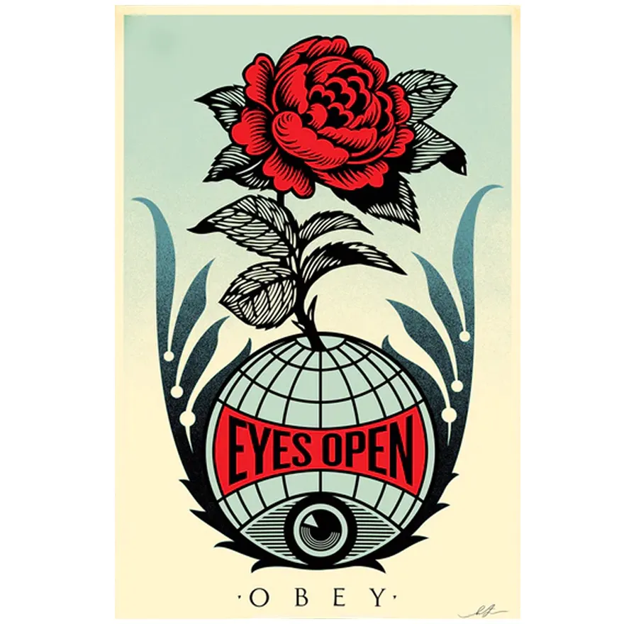 Eyes Open Signed Offset Print (24 x 36) | Obey Clothing UK