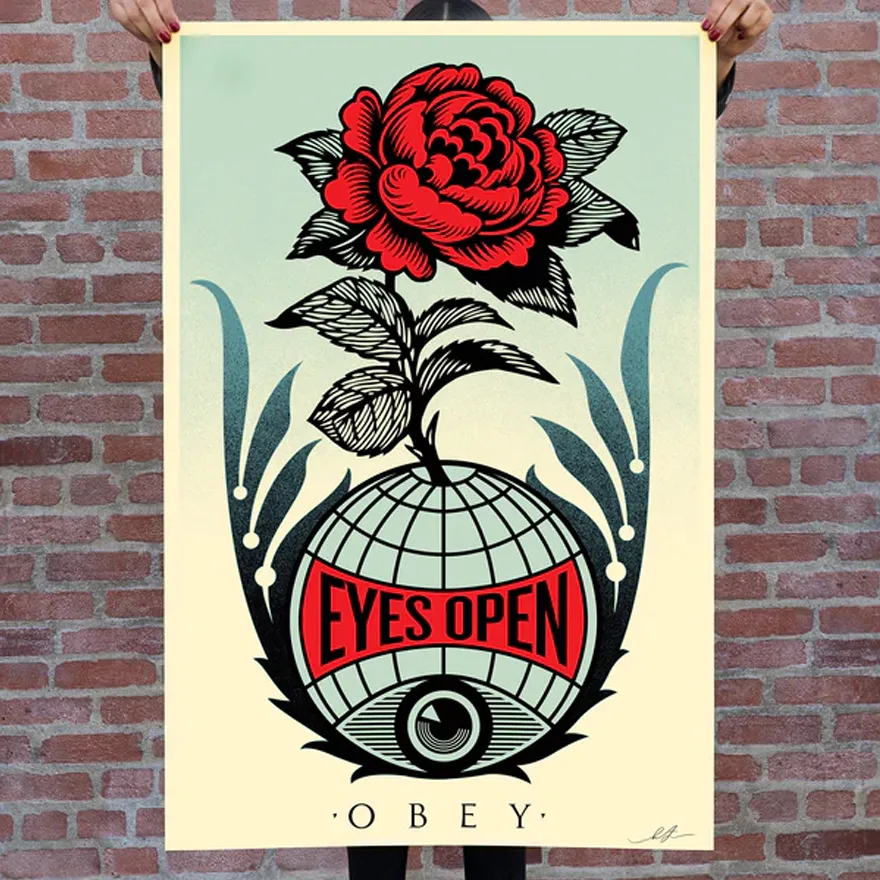 Eyes Open Signed Offset Print (24 x 36) | Obey Clothing UK