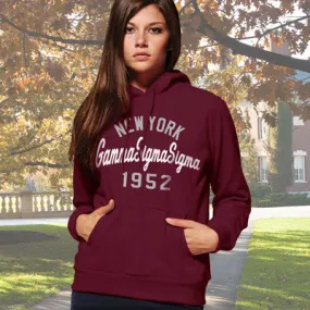 Gamma Sigma Sigma State and Date Printed Hoody - Gildan 18500 - CAD