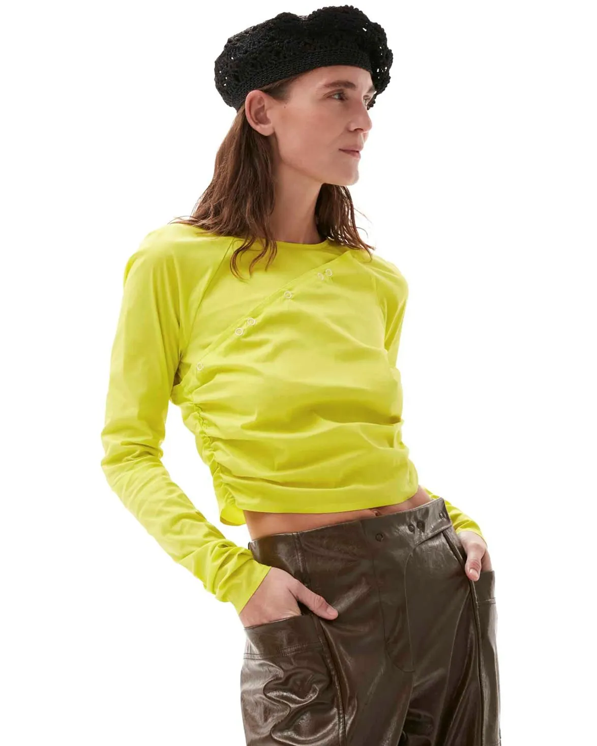 Ganni Long Sleeve Top Sulphur Spring