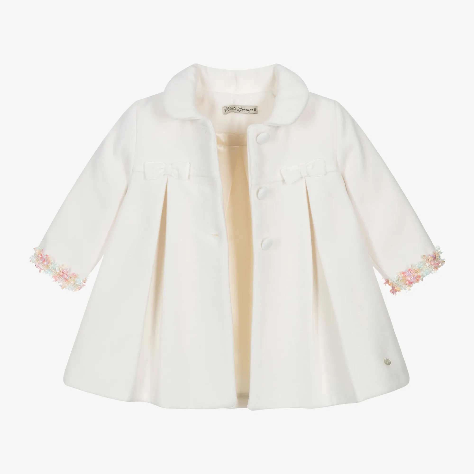 Girls Ivory Coat & Bonnet Set