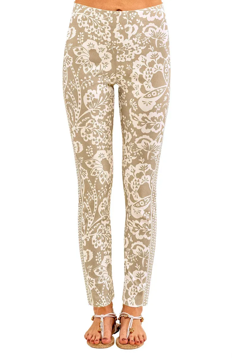 Gretchen Scott Gripeless Pull On Stretch Pants Flora Print