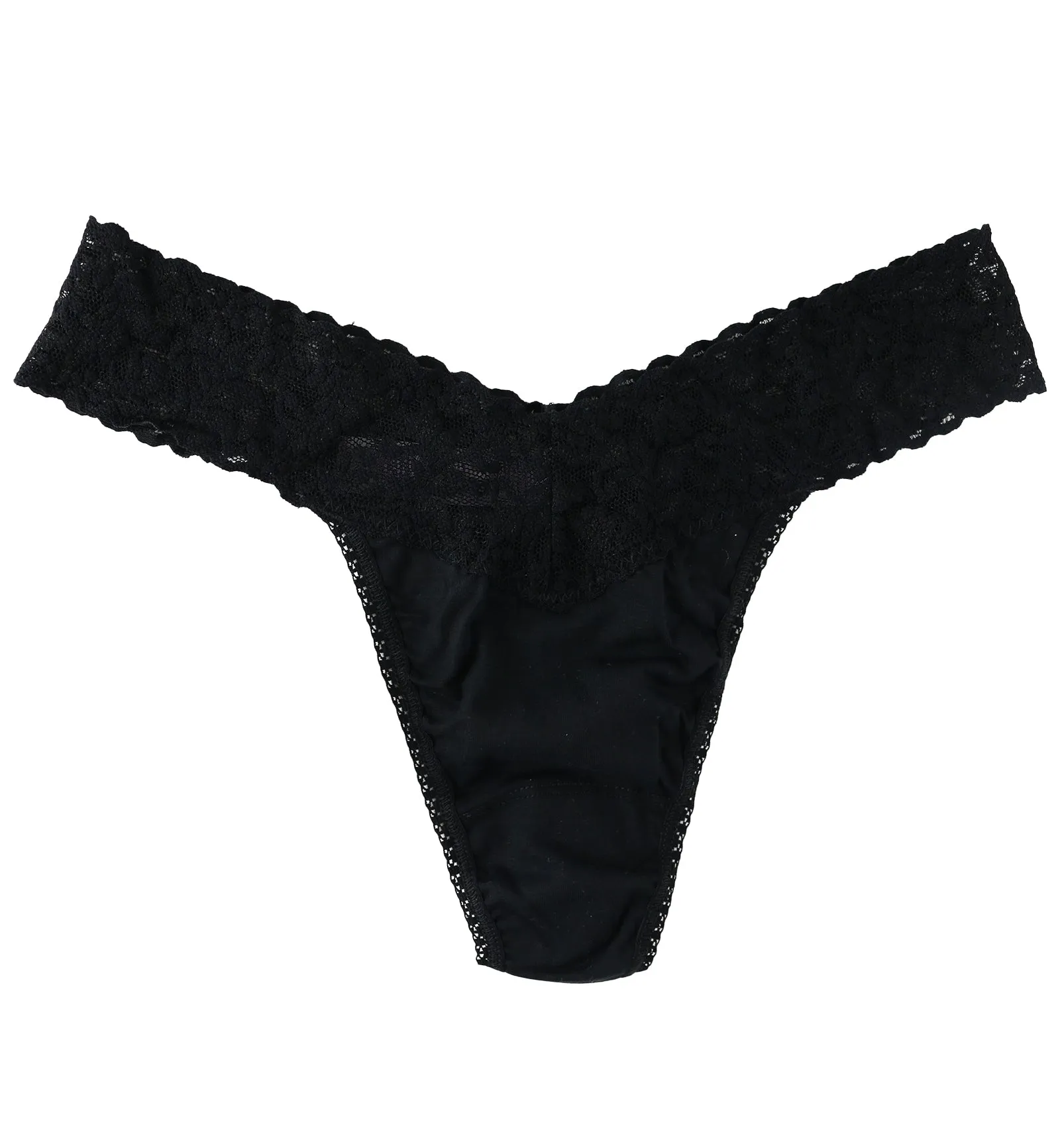 Hanky Panky Cotton Original Rise Thong (891801P) - Black