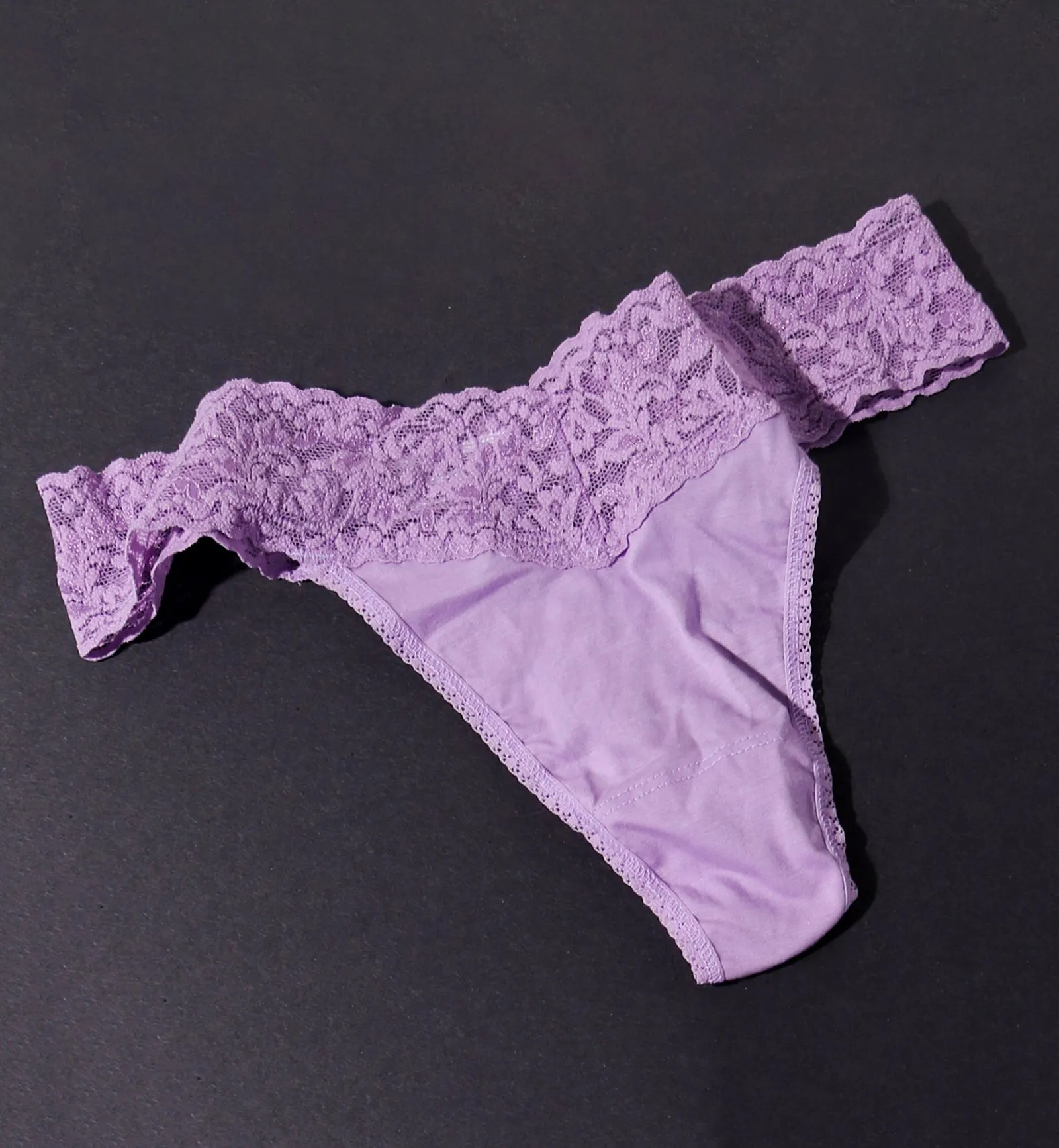 Hanky Panky Cotton Original Rise Thong (891801P) - French Lavender