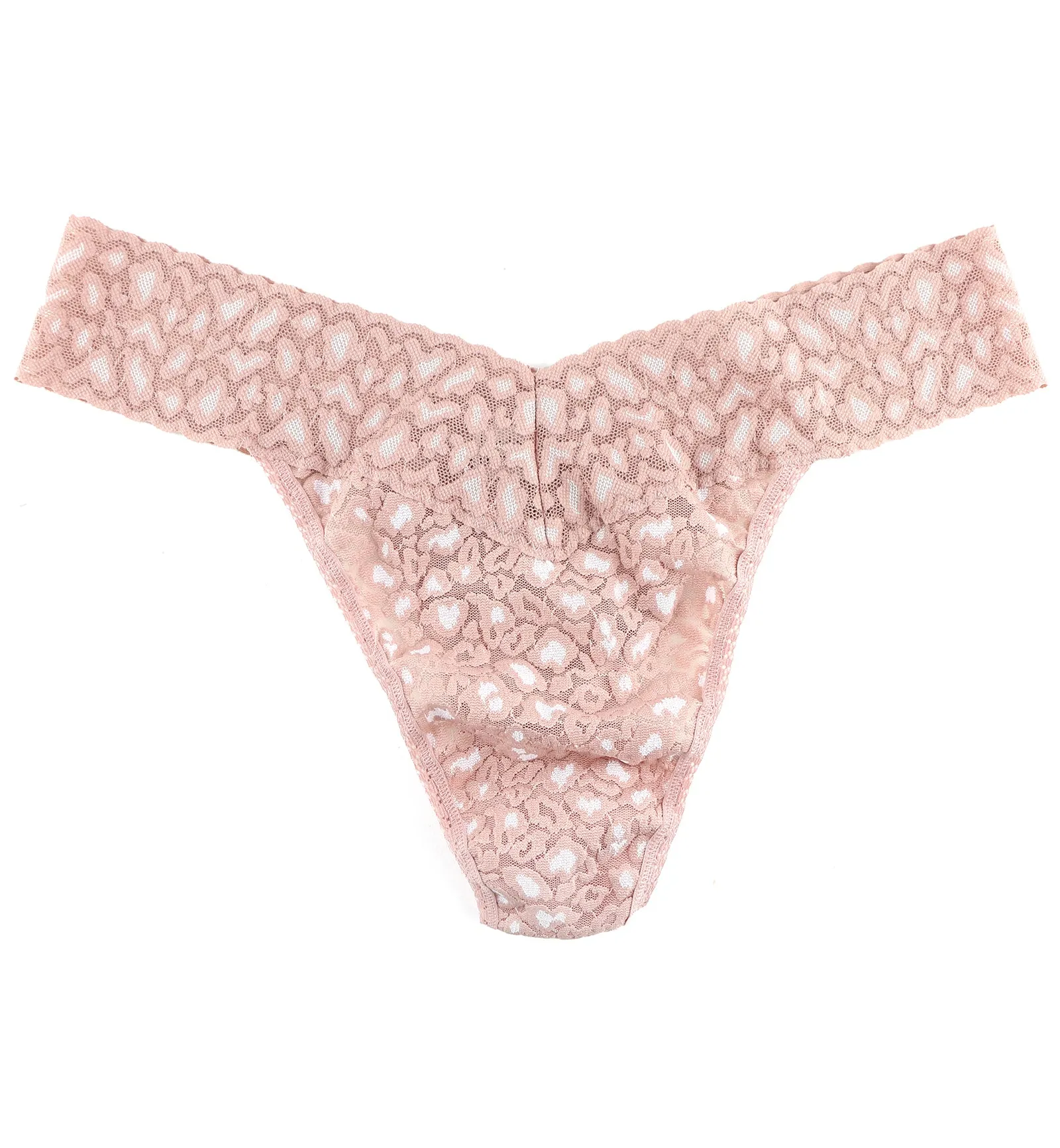 Hanky Panky Cross Dyed Leopard Original Rise Thong (7J1101P) - Desert Rose/White