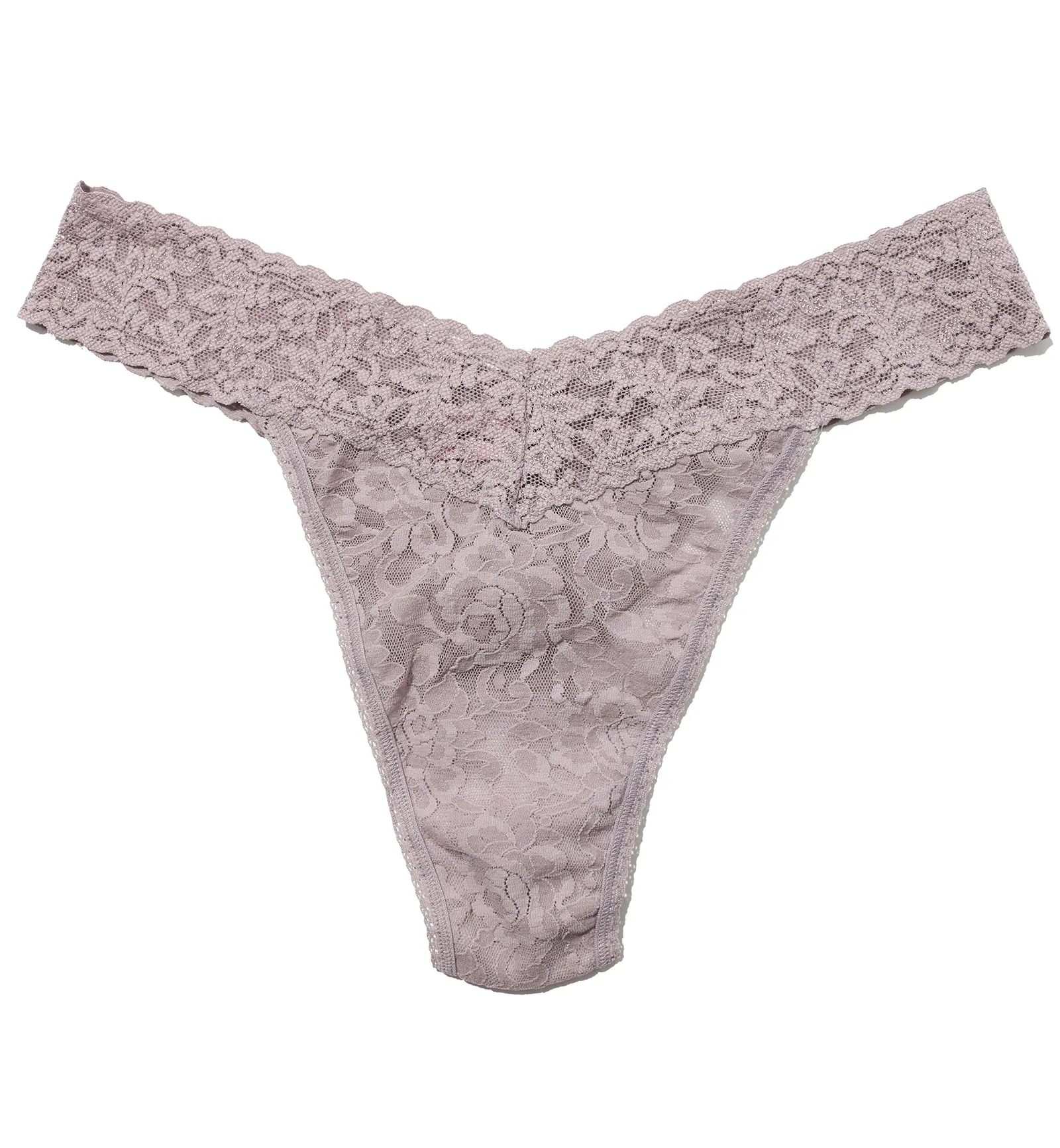 Hanky Panky Signature Lace Low Rise Thong (4911P) - Steel