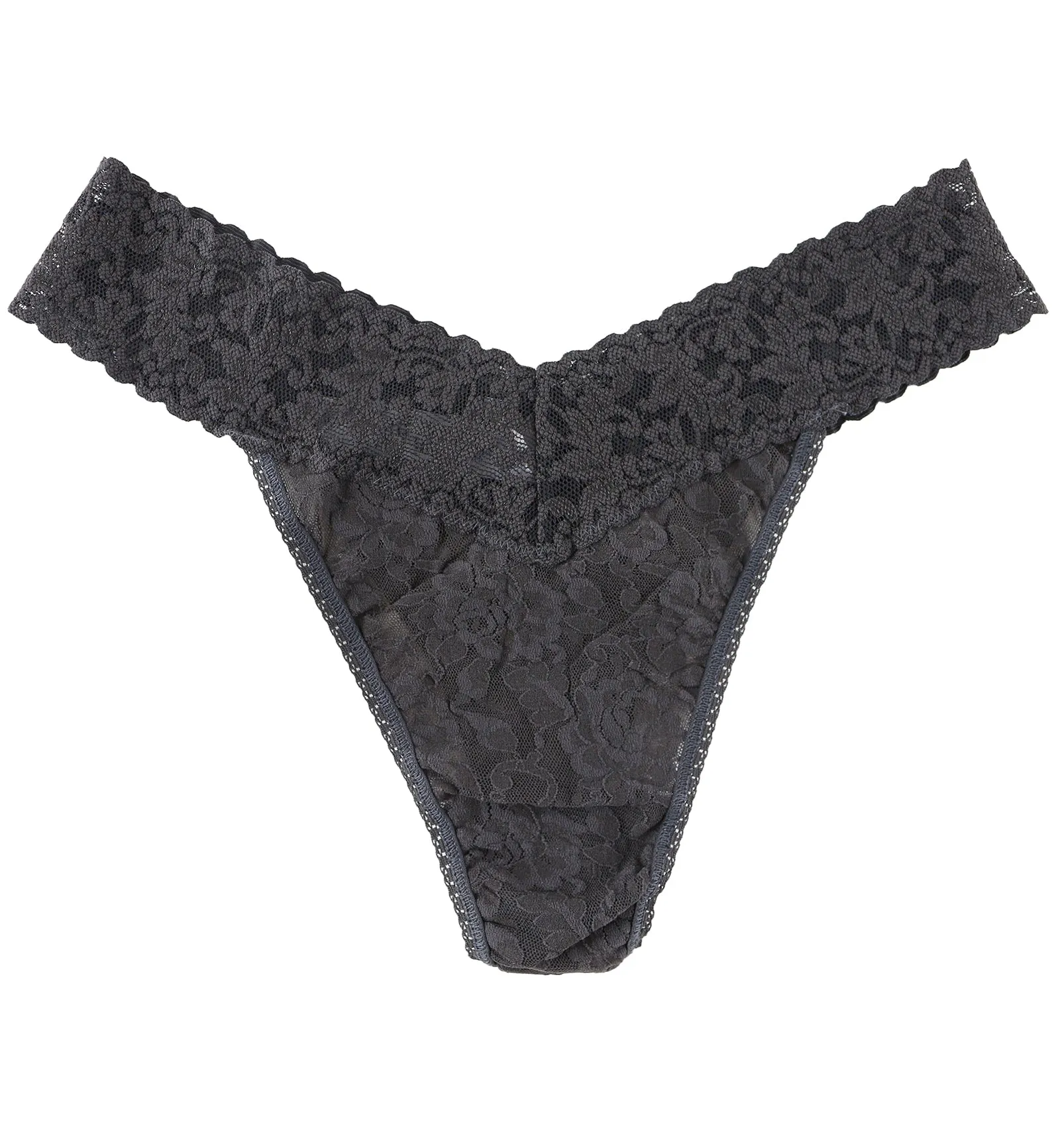 Hanky Panky Signature Lace Original Rise Thong (4811P) - Granite