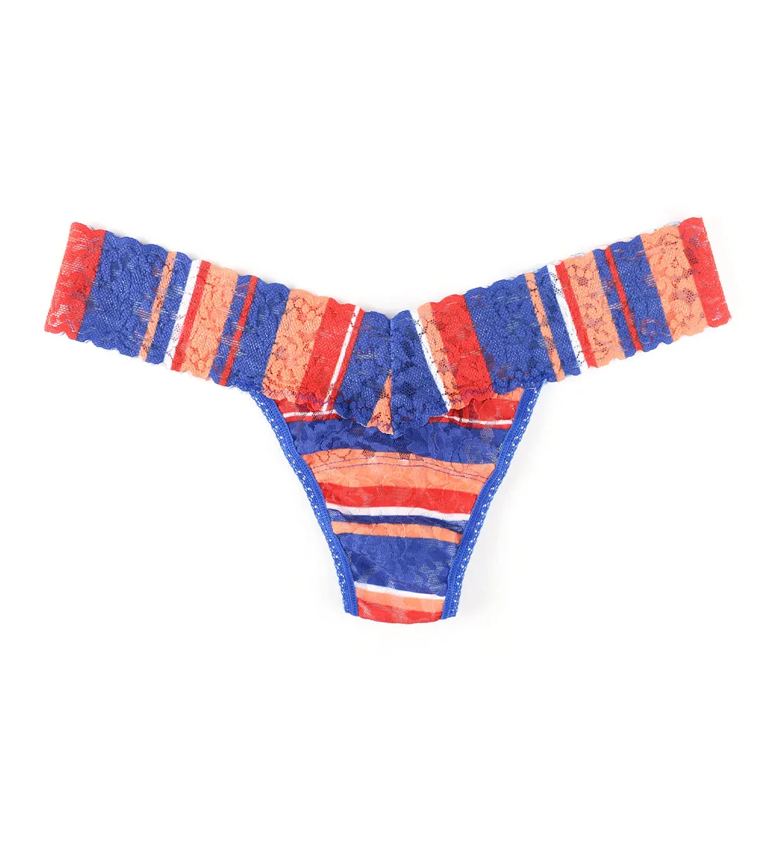 Hanky Panky Signature Lace Printed Low Rise Thong (PR4911P) - Seaside Stripe