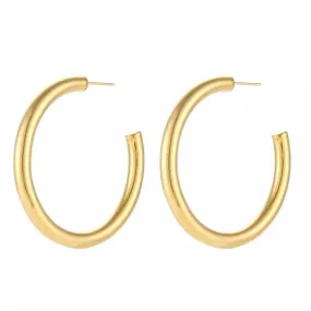 Jumbo Gold Tube Hoops